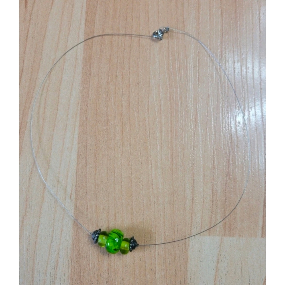 Vintage Y2K glass bead necklace - Picture 3 of 5